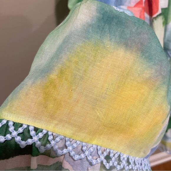 Charo Ruiz Giulia Short Dress Barbary Print Blue Multicolored Size Medium - Picture 8 of 9